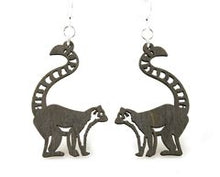 Load image into Gallery viewer, Ring-tailed Lemur Earrings # 1274
