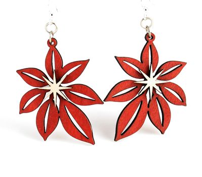 Poinsettia Earrings # 1279