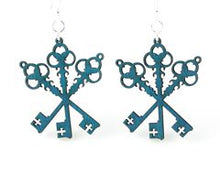 Load image into Gallery viewer, Tri Key Earrings # 1298
