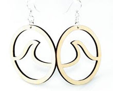 Load image into Gallery viewer, Wave in Circle Earrings # 1314
