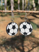 Load image into Gallery viewer, Soccer Ball Earrings # 1370
