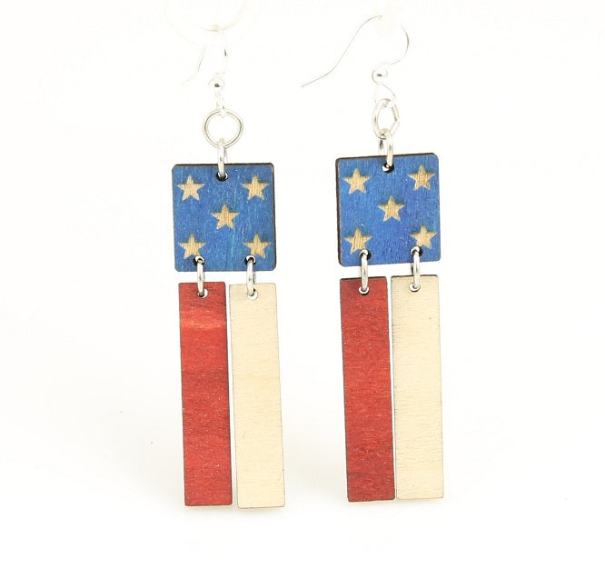 American Flag Earrings # 1473