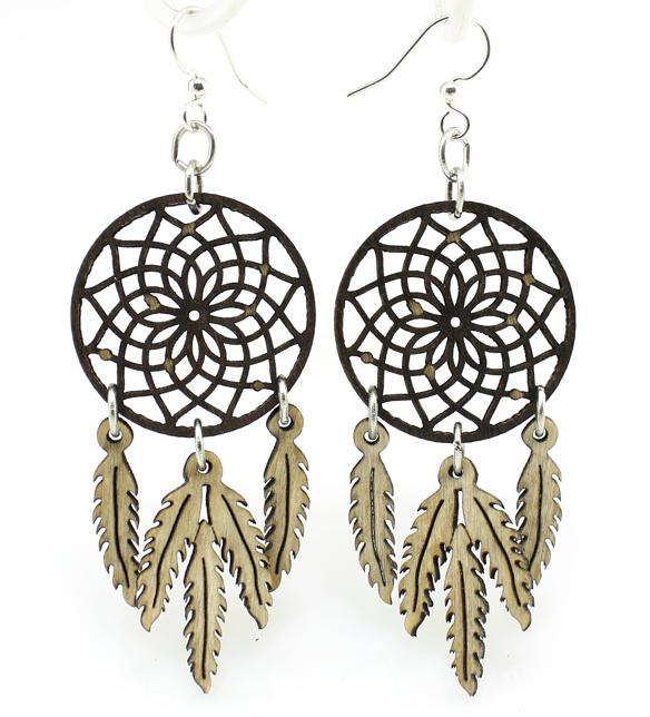 Dreamcatcher With Feather Earrings #1518
