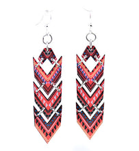 Load image into Gallery viewer, African Chevron Earrings #1533
