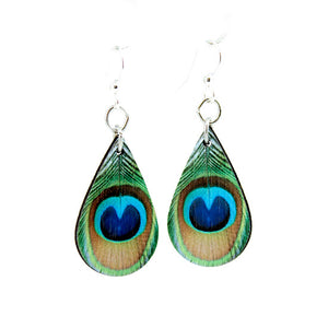 Peacock Feather Earrings #1562