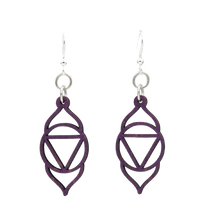 Load image into Gallery viewer, Ajna Chakra Wood Earrings #1631
