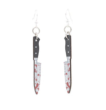 Load image into Gallery viewer, Halloween Chef&#39;s Knife Earrings #1662
