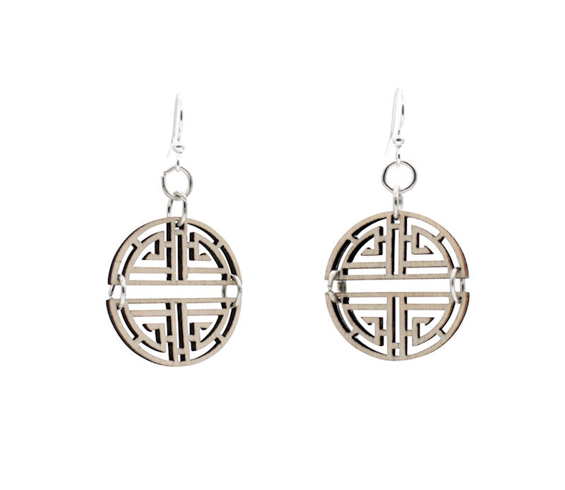 Oriental Good Luck Symbol Earrings #1664