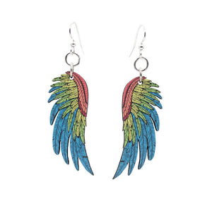 Macaw Wing Earrings #1666
