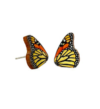 Load image into Gallery viewer, Monarch Butterfly Stud Earrings #3084
