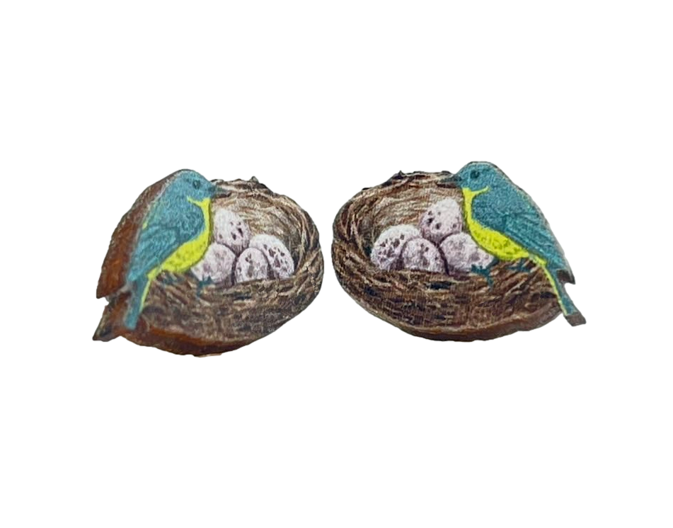 Bird Nest Stud Earrings