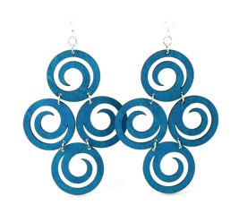 Circles of Spirals Earrings #1345