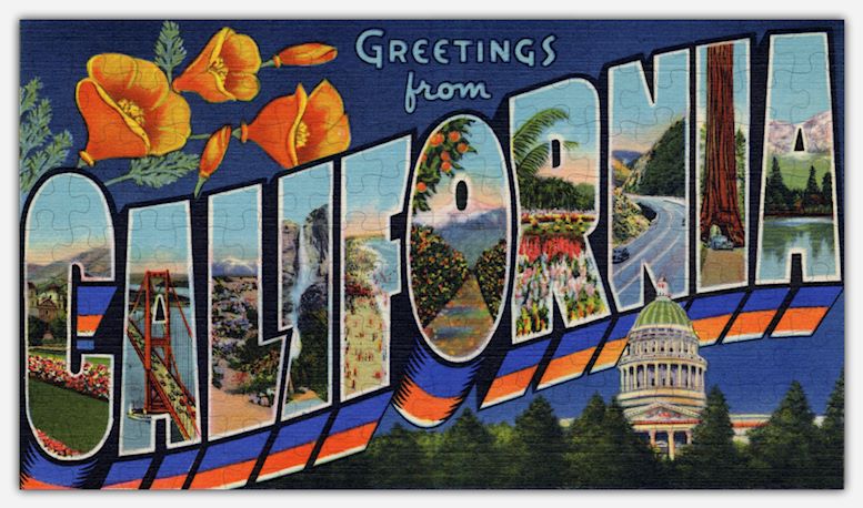 California State Wooden Jigsaw Puzzle #6722
