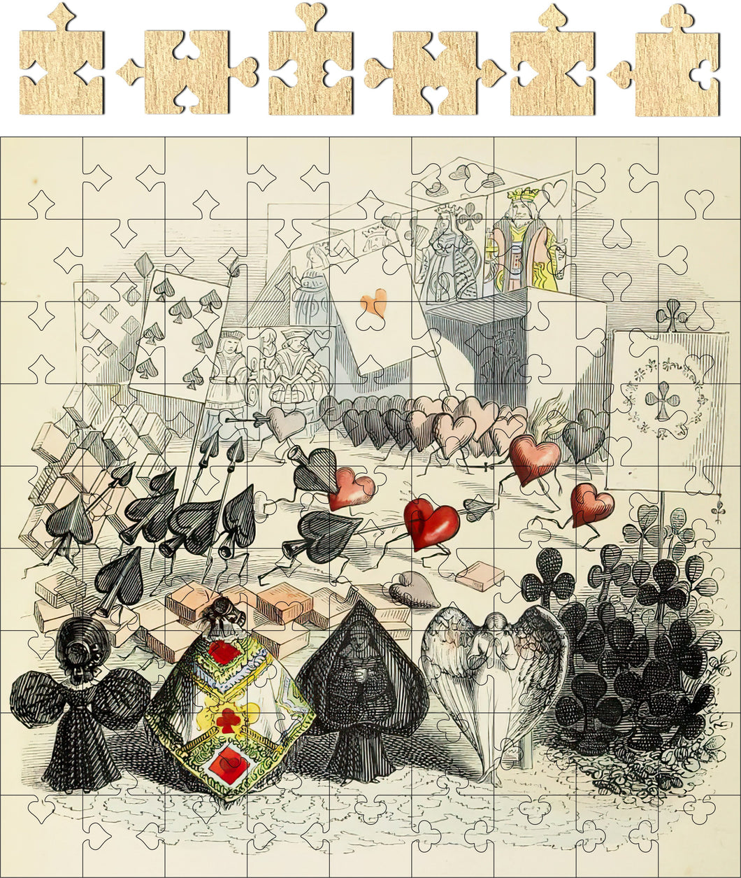 Battle of the Cards Whimsical Puzzle