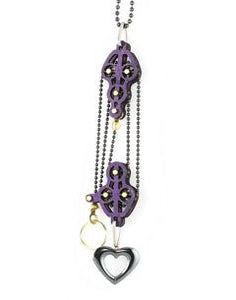 Block and Tackle Pulley Heart Necklace 7005B