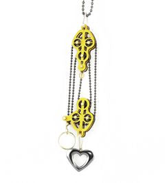 Block and Tackle Pulley Heart Necklace 7005D