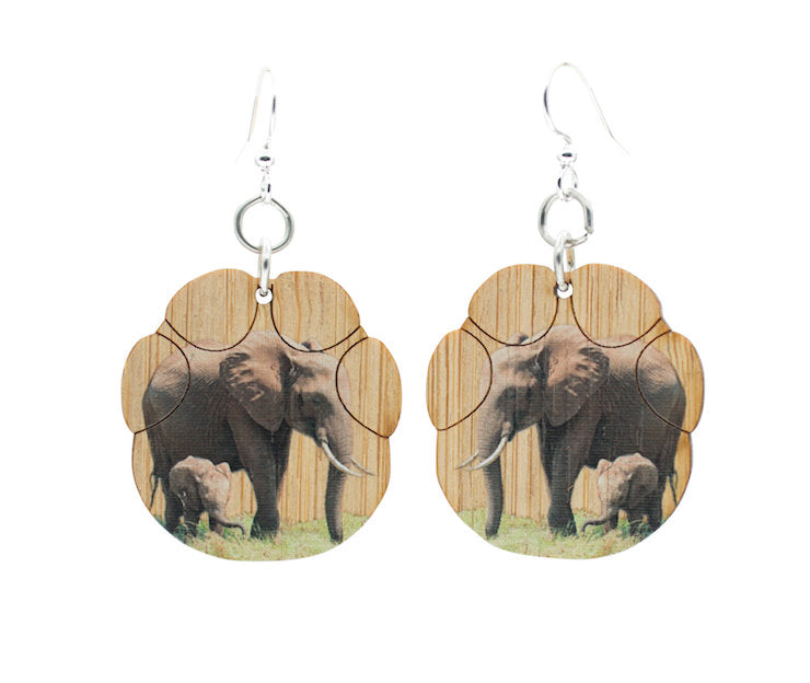Elephant Bamboo Earrings #903