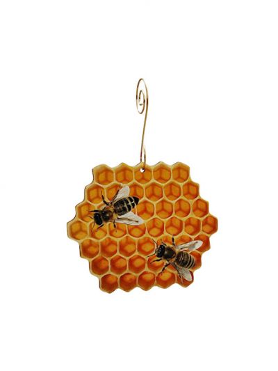 Honeybee Comb Ornament #9957
