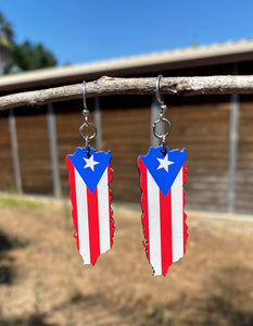 Puerto Rican Flag Earrings #S071