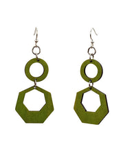 Load image into Gallery viewer, Heptagon Dangle Earrings #T010
