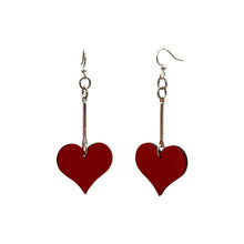 Load image into Gallery viewer, Simple Dangle Heart Earrings #T076
