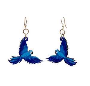 Blue Macaw Earrings #T128