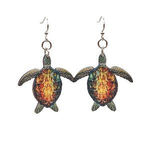 Natural Sea Turtle Earrings #T160